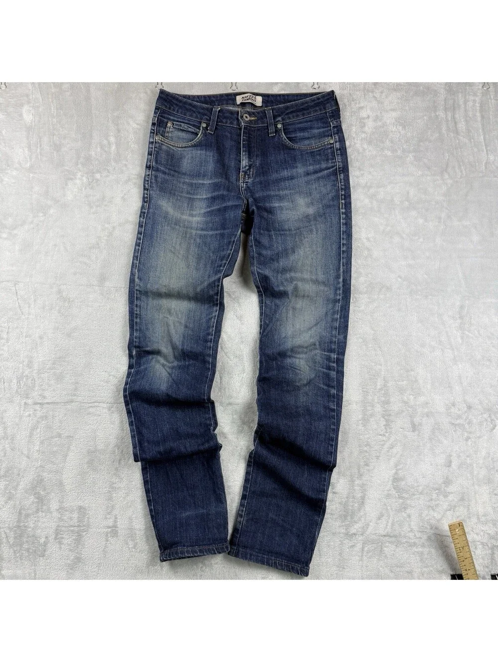 Naked & Famous Men Super Skinny Guy Silk Stretch Indigo Jeans W31 Grunge Preppy